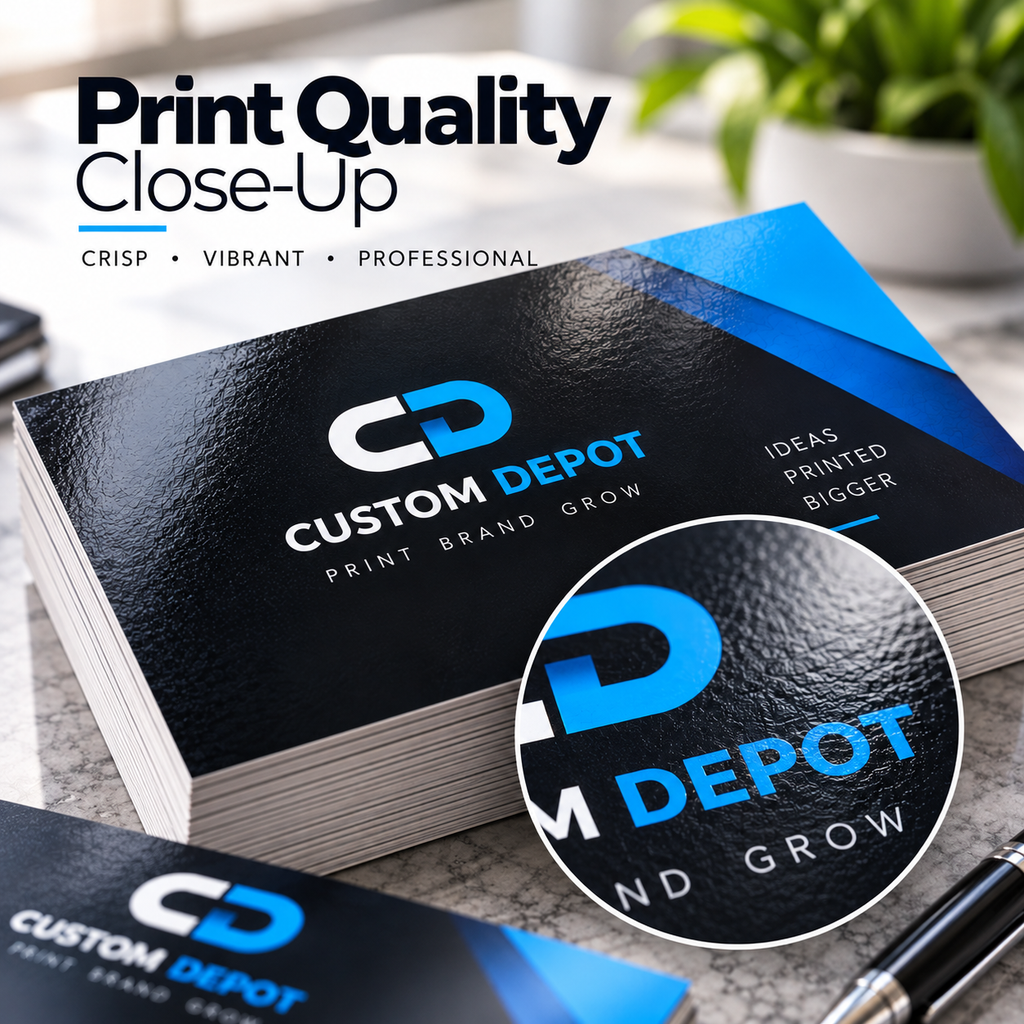 Custom Business Cards – 14pt Premium Cardstock | Full Color, Double-Sided UV Gloss Printing