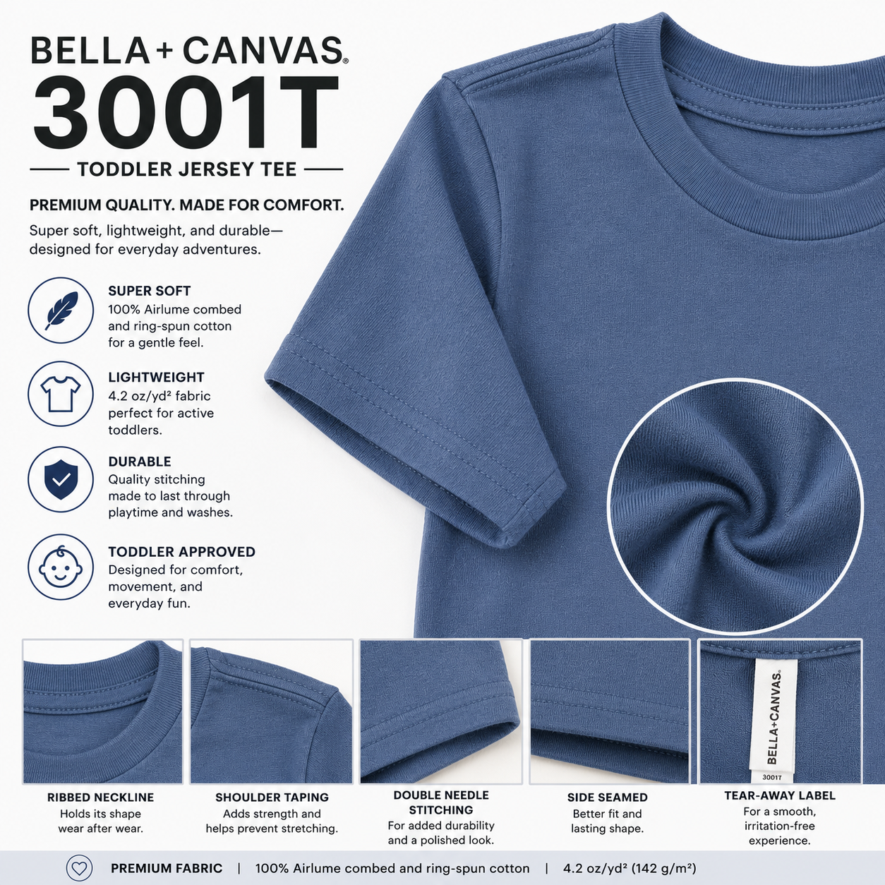 Bella + Canvas 3001T Toddler Jersey T-Shirt