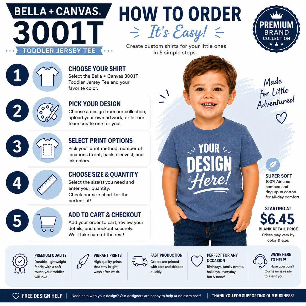 Bella + Canvas 3001T Toddler Jersey T-Shirt