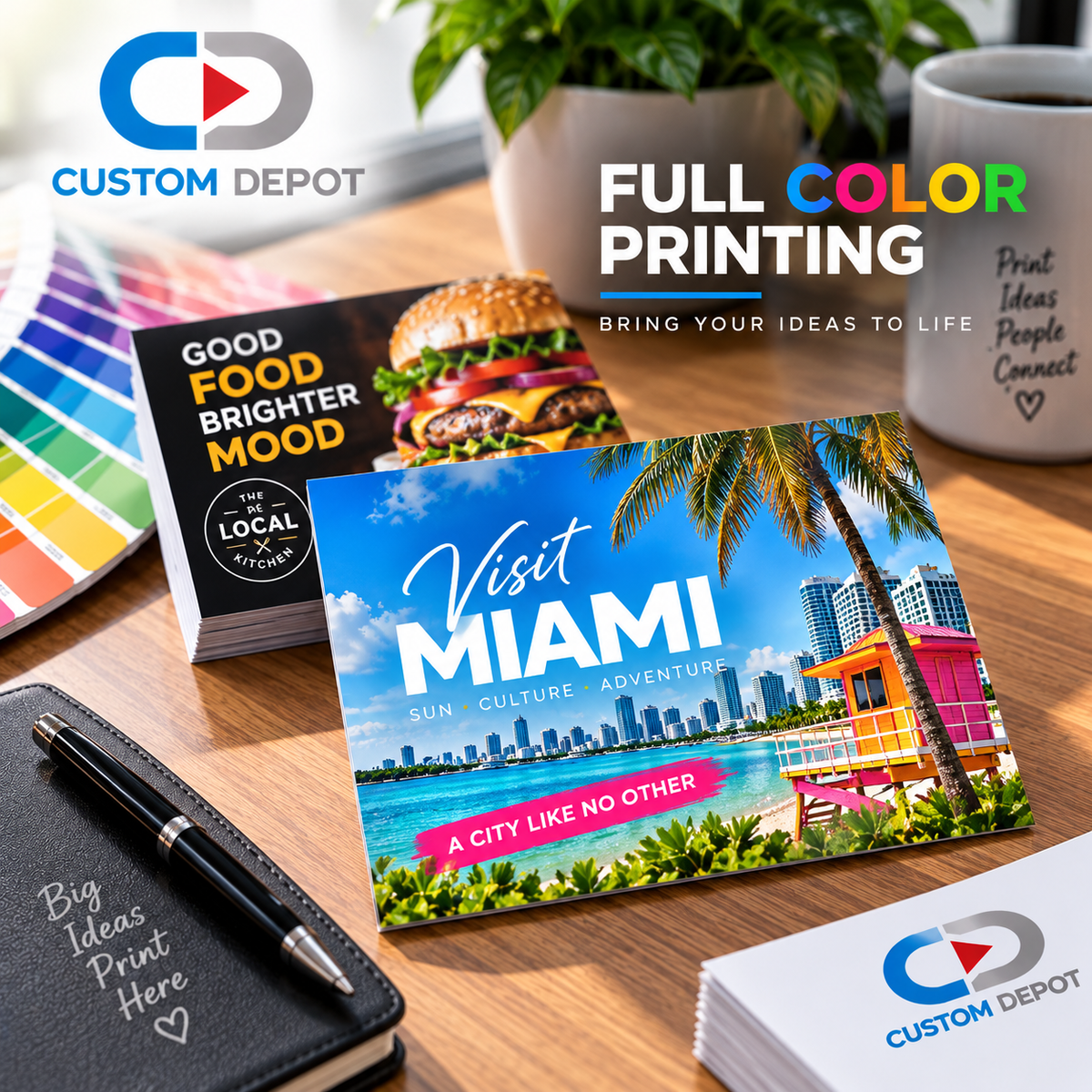 Custom 4" × 6" Postcard Printing – Full Color Business Marketing & Promotional Postcards | 14pt Cardstock