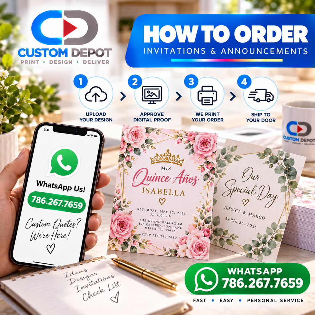 Custom 5x7 Invitations & Announcements – Full Color Personalized Birthday, Wedding, Quinceañera & Event Cards | 14pt Cardstock