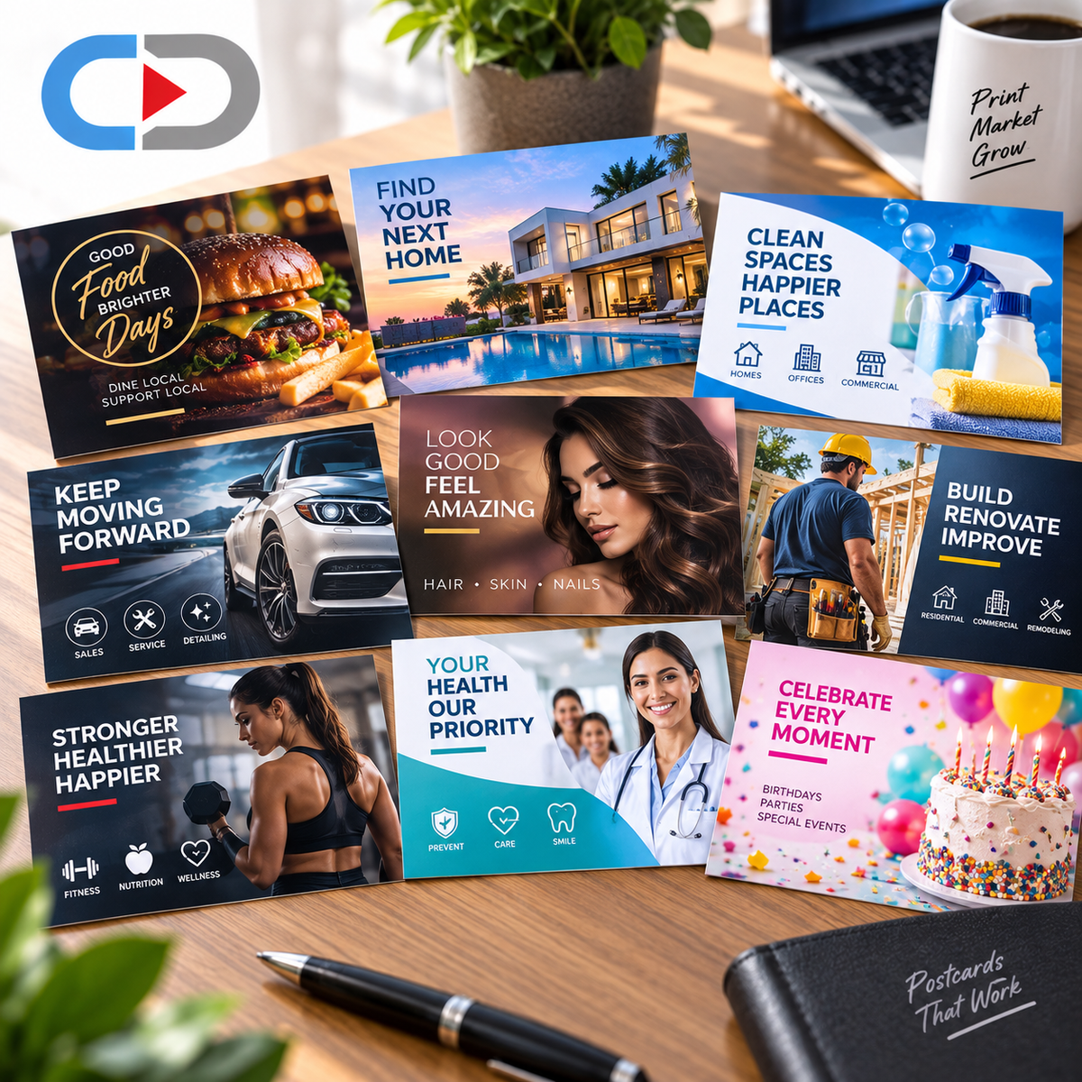 Custom 6.5" × 9" Marketing Postcards – Full Color Business Advertising & Direct Mail Printing | 14pt UV Coated Cardstock