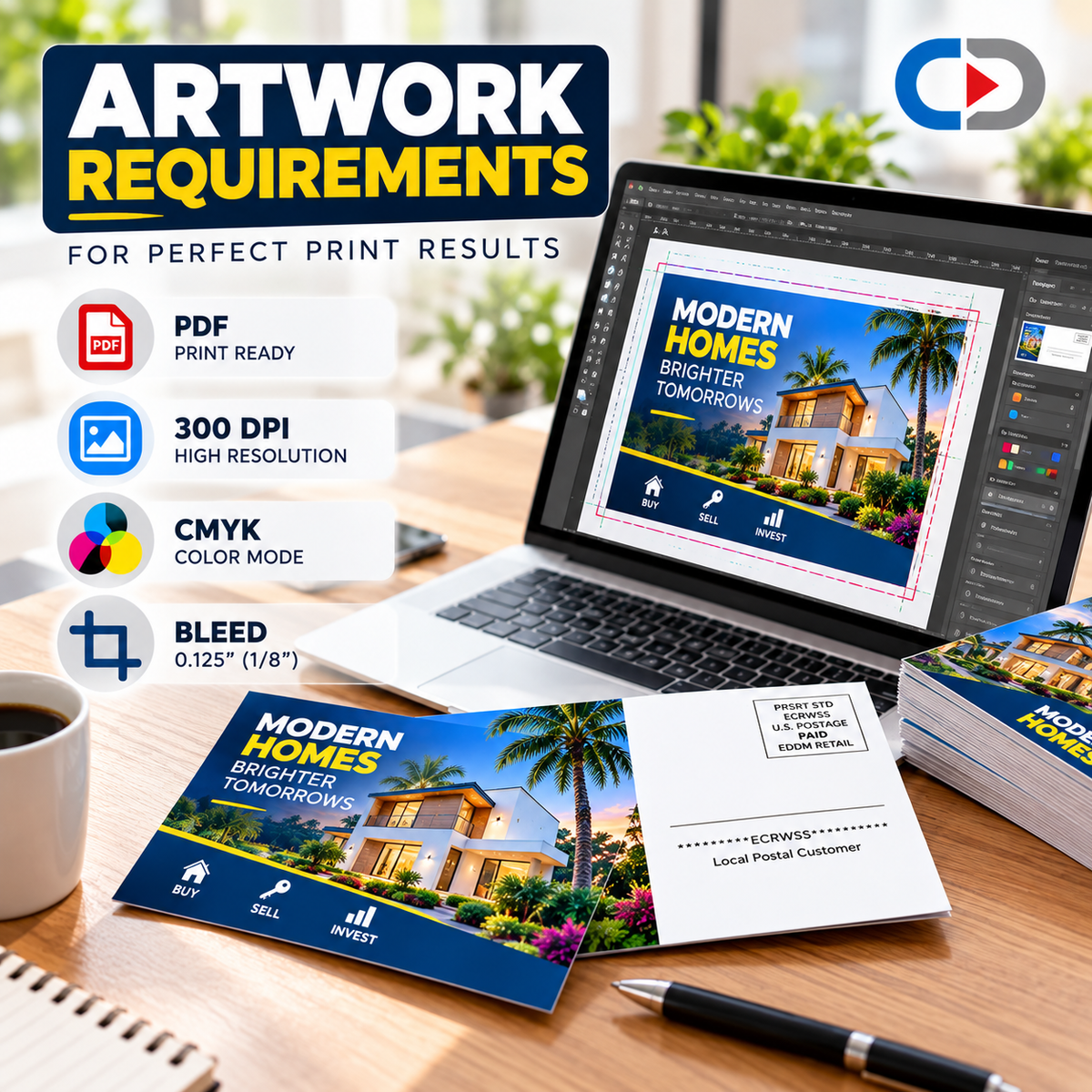 6.5" x 9" EDDM Postcards – Full Color Printing & Mailing | 14pt UV Coated