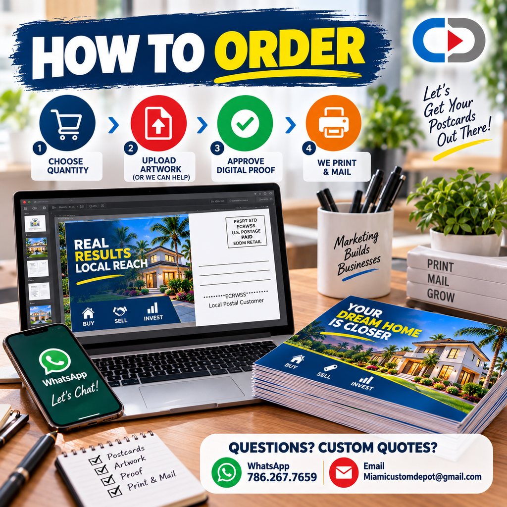 6.5" x 9" EDDM Postcards – Full Color Printing & Mailing | 14pt UV Coated