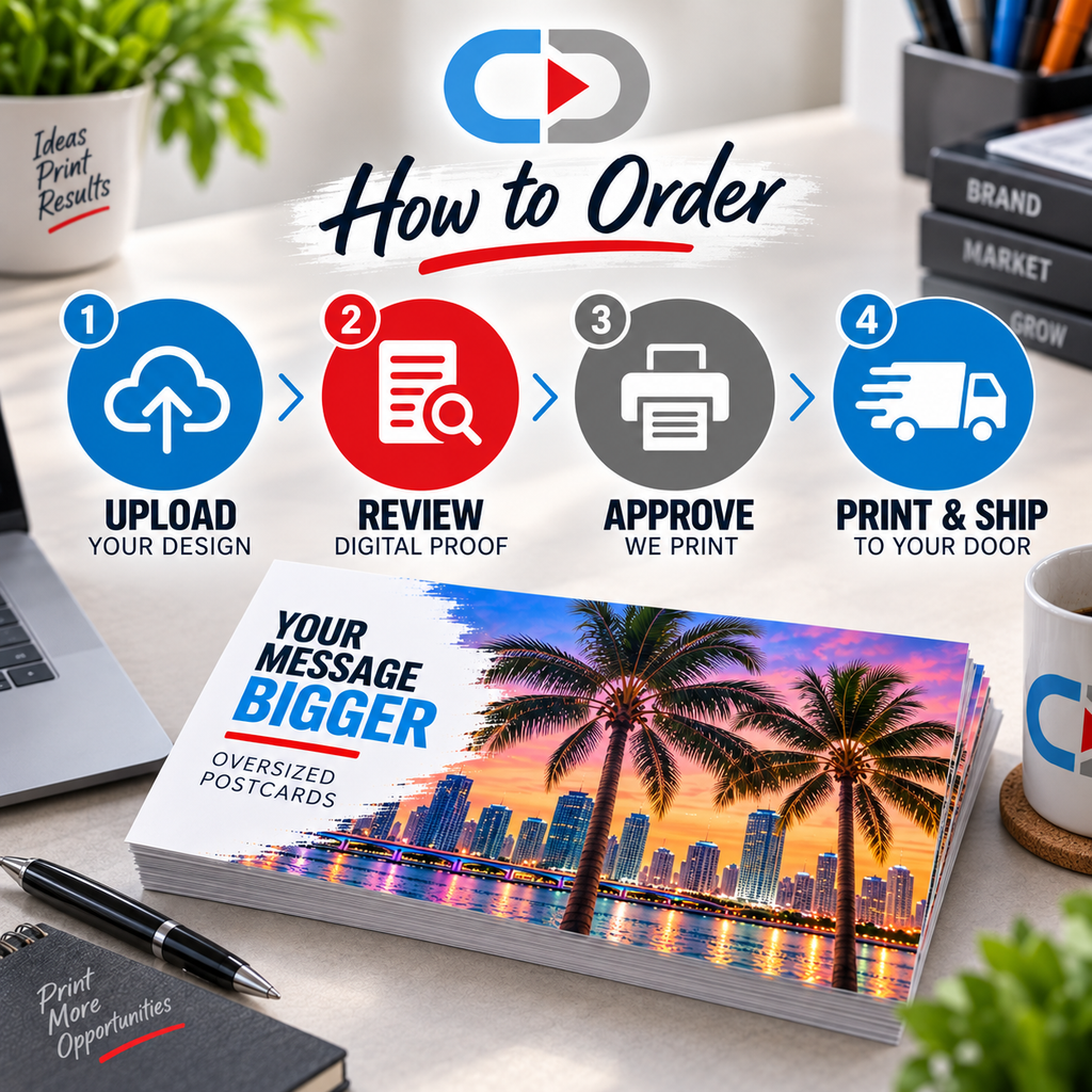 6.25" x 11" Oversized Postcard Printing | 14pt Glossy UV | Custom Marketing Postcards