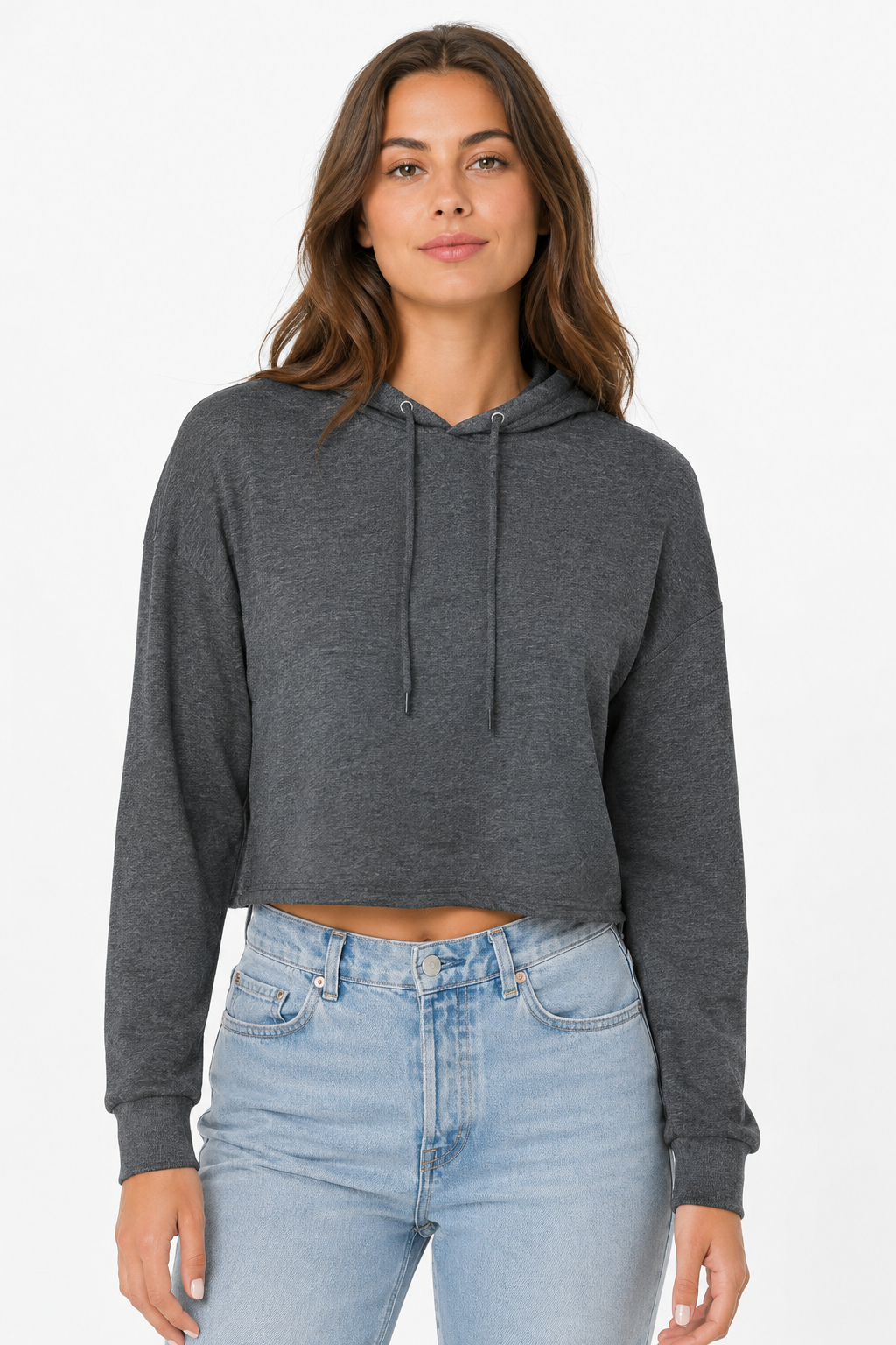 Bella + Canvas  Women's Cropped Fleece Hoodie (B7502)