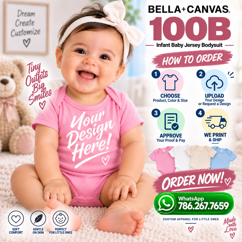 Bella + Canvas  Infant Baby Jersey Bodysuit (100B)