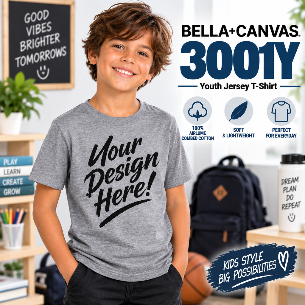 Bella + Canvas  Youth Jersey T-Shirt (3001Y)