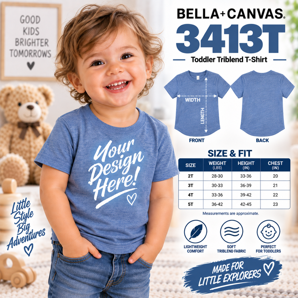 Bella + Canvas  Toddler Triblend T-Shirt (3413T)