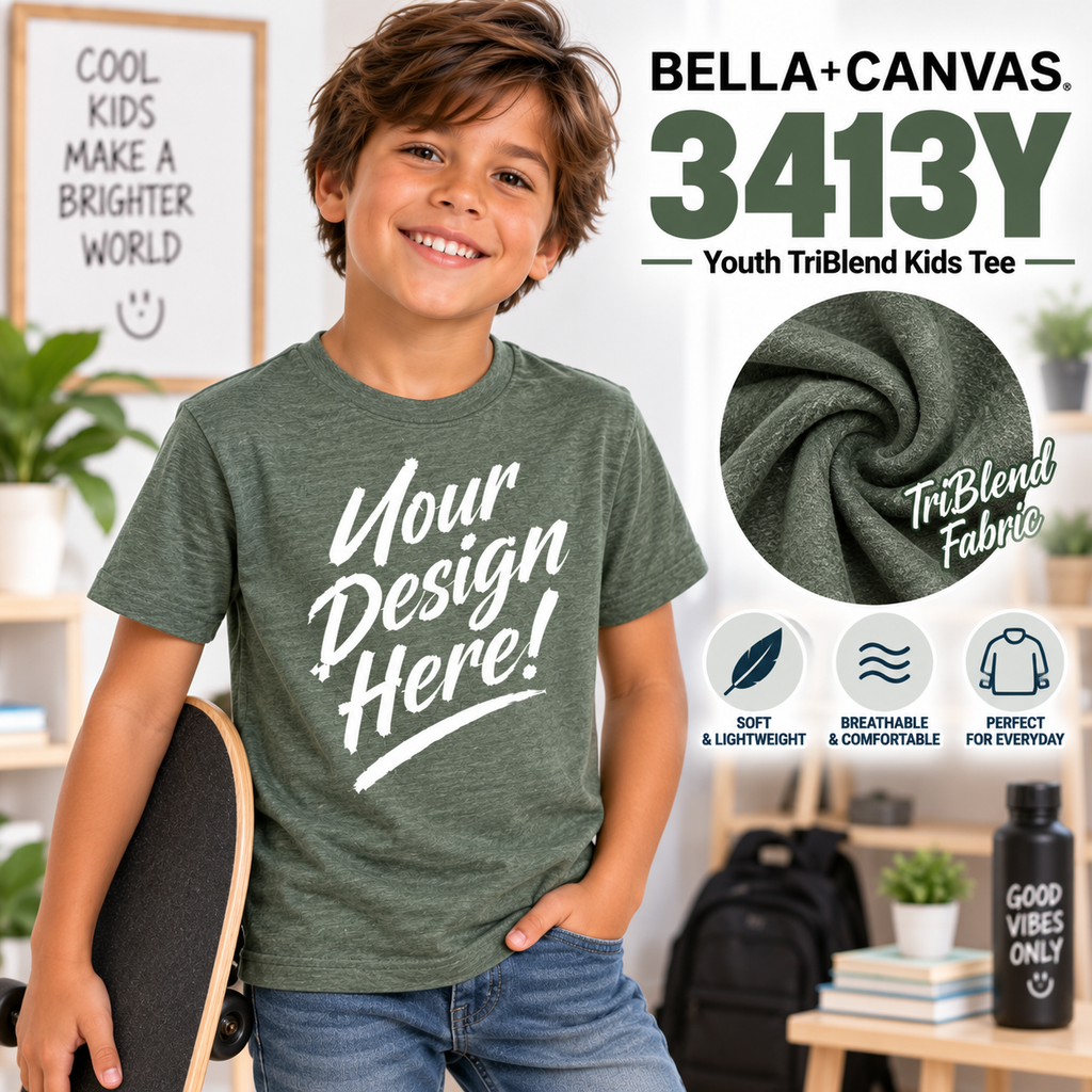 Bella + Canvas  Youth TriBlend Kids Tee (3413Y)