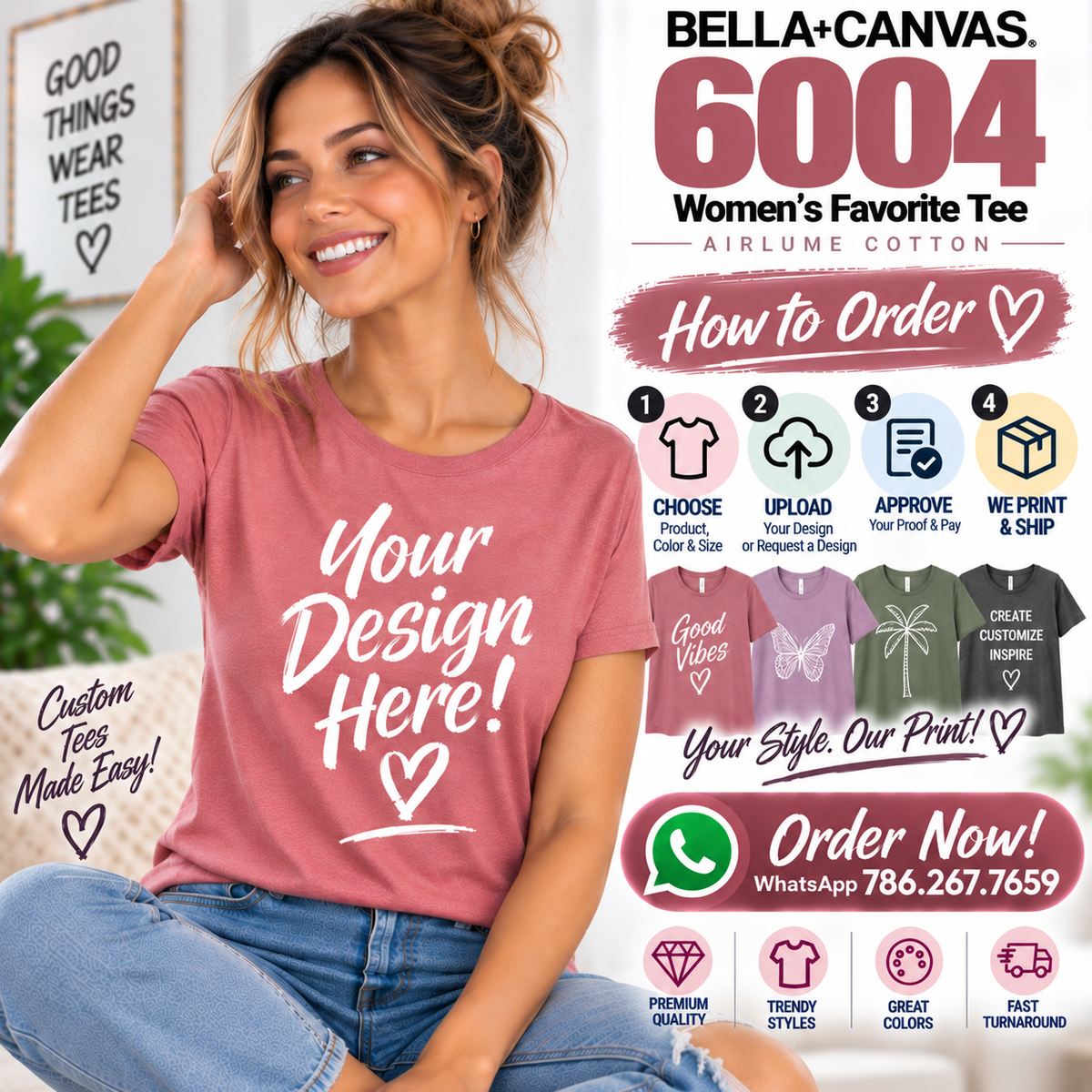 Bella + Canvas Women's Favorite Airlume Cotton (6004)
