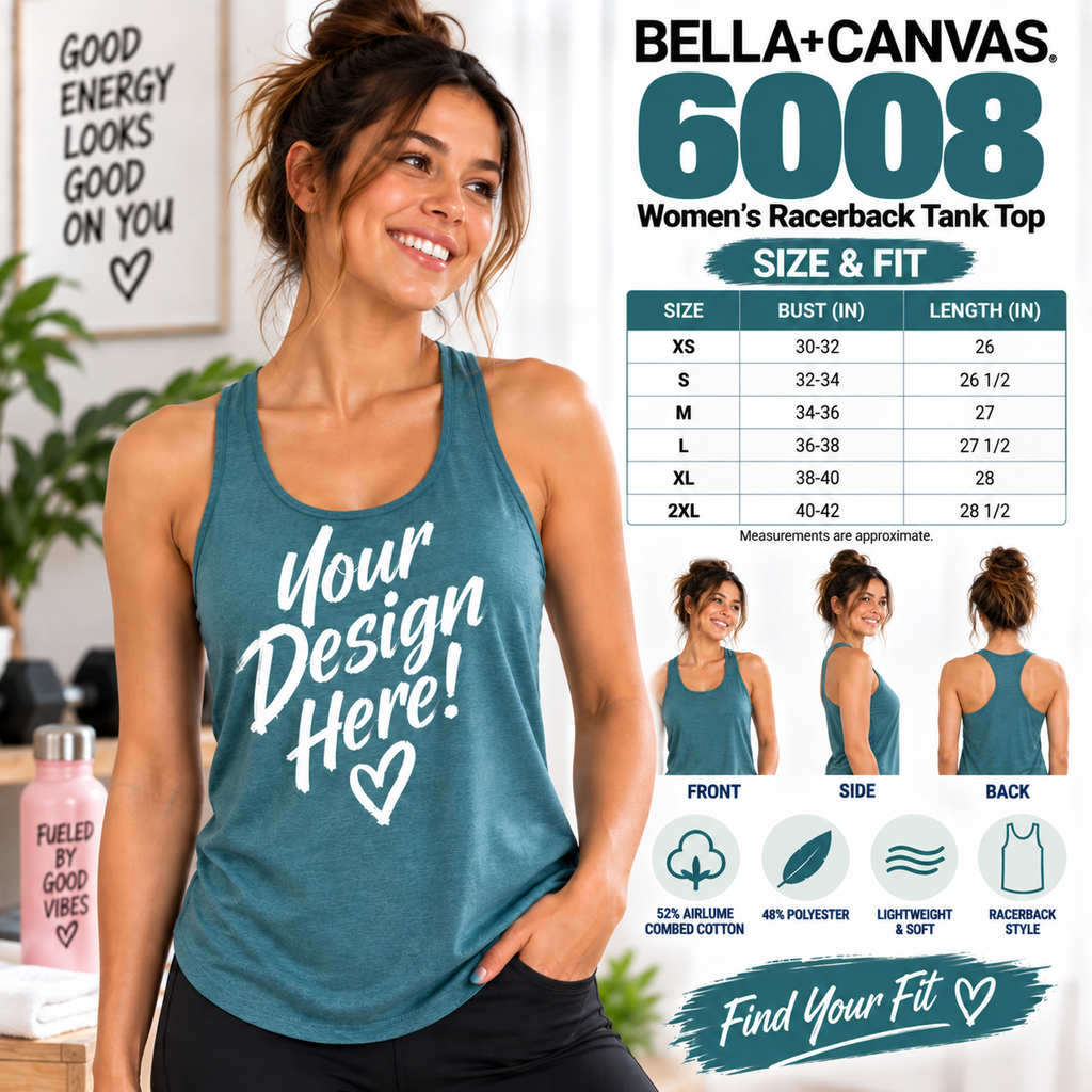 Bella + Canvas  Women's Racerback Tank Top (6008)