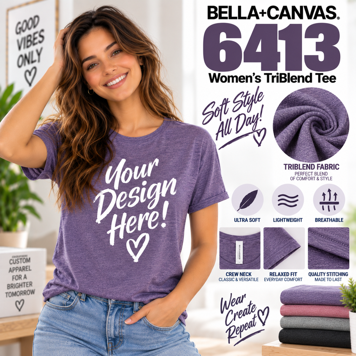 Bella + Canvas Women's TriBlend Tee (6413)