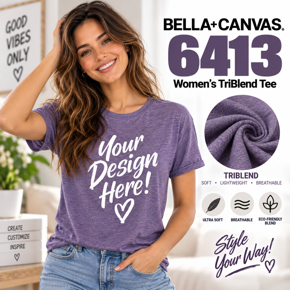 Bella + Canvas Women's TriBlend Tee (6413)