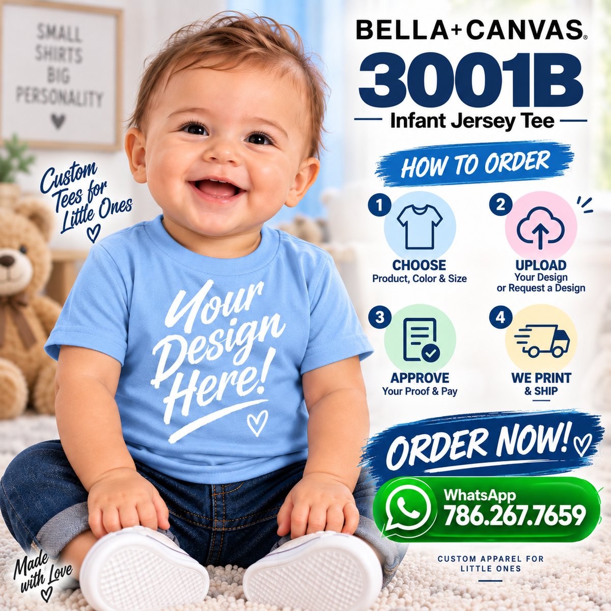 Bella + Canvas Infant Jersey Tee (3001B)