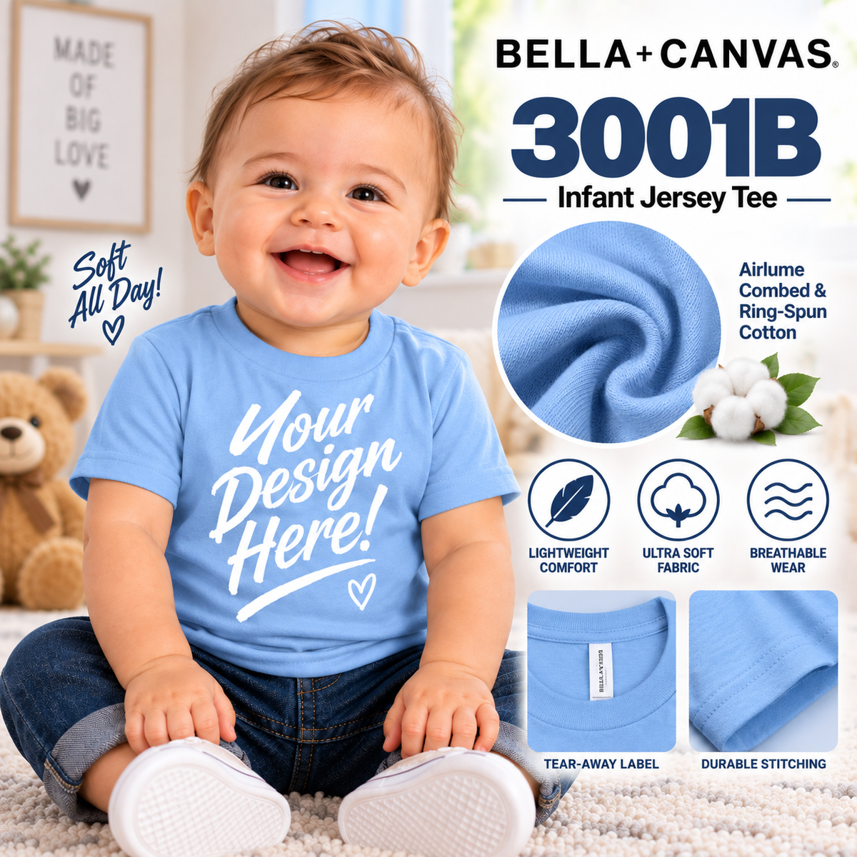 Bella + Canvas Infant Jersey Tee (3001B)