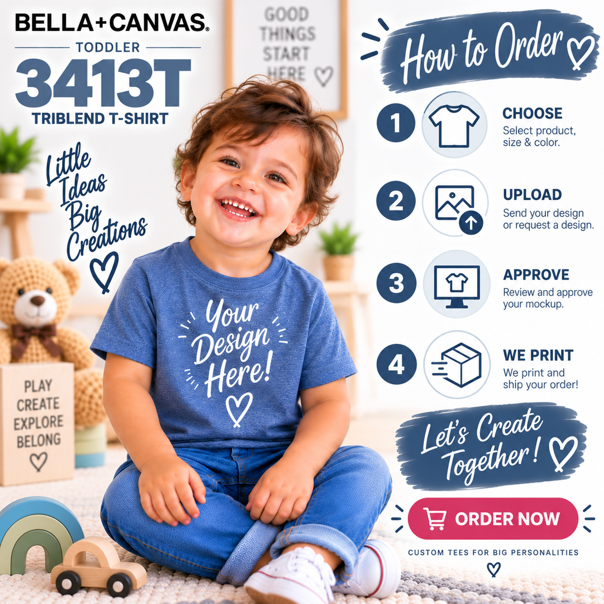 Bella + Canvas Toddler Triblend T-Shirt (3413T)