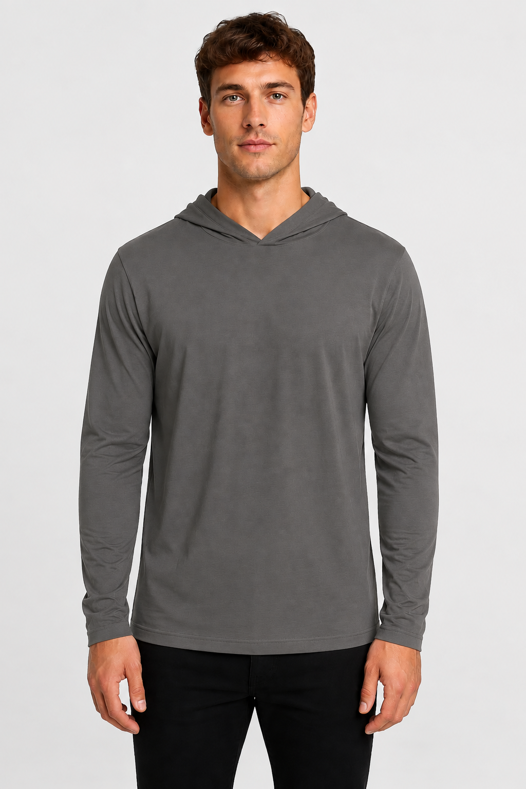 Bella + Canvas 3512 Unisex Jersey Long Sleeve Hoodie | Custom Printed Lightweight Hooded T-Shirt