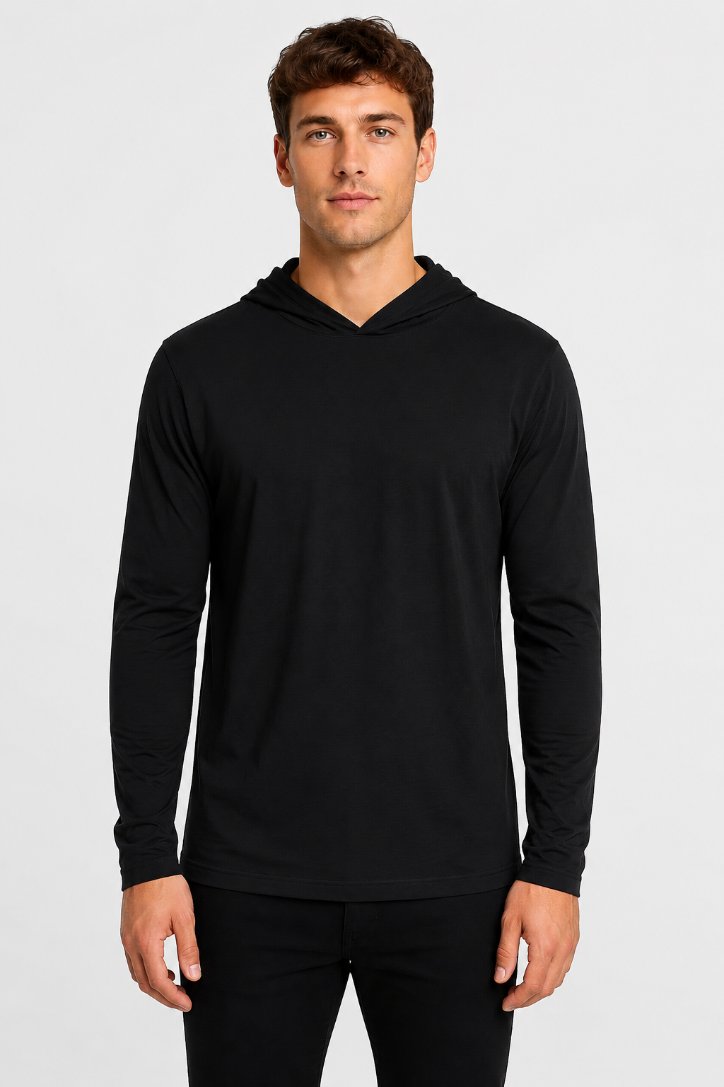 Bella + Canvas 3512 Unisex Jersey Long Sleeve Hoodie | Custom Printed Lightweight Hooded T-Shirt