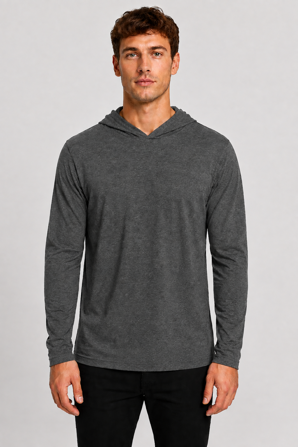 Bella + Canvas 3512 Unisex Jersey Long Sleeve Hoodie | Custom Printed Lightweight Hooded T-Shirt
