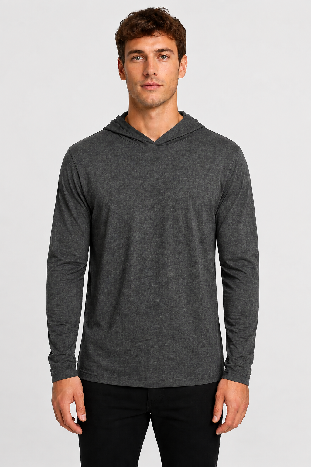 Bella + Canvas 3512 Unisex Jersey Long Sleeve Hoodie | Custom Printed Lightweight Hooded T-Shirt