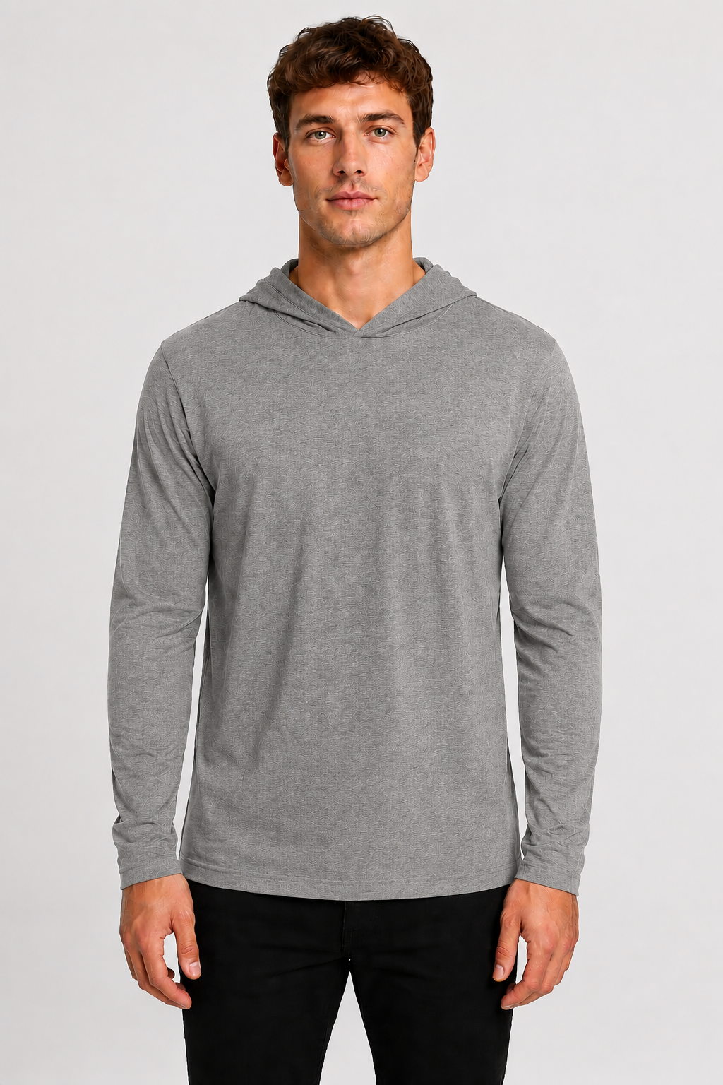 Bella + Canvas 3512 Unisex Jersey Long Sleeve Hoodie | Custom Printed Lightweight Hooded T-Shirt