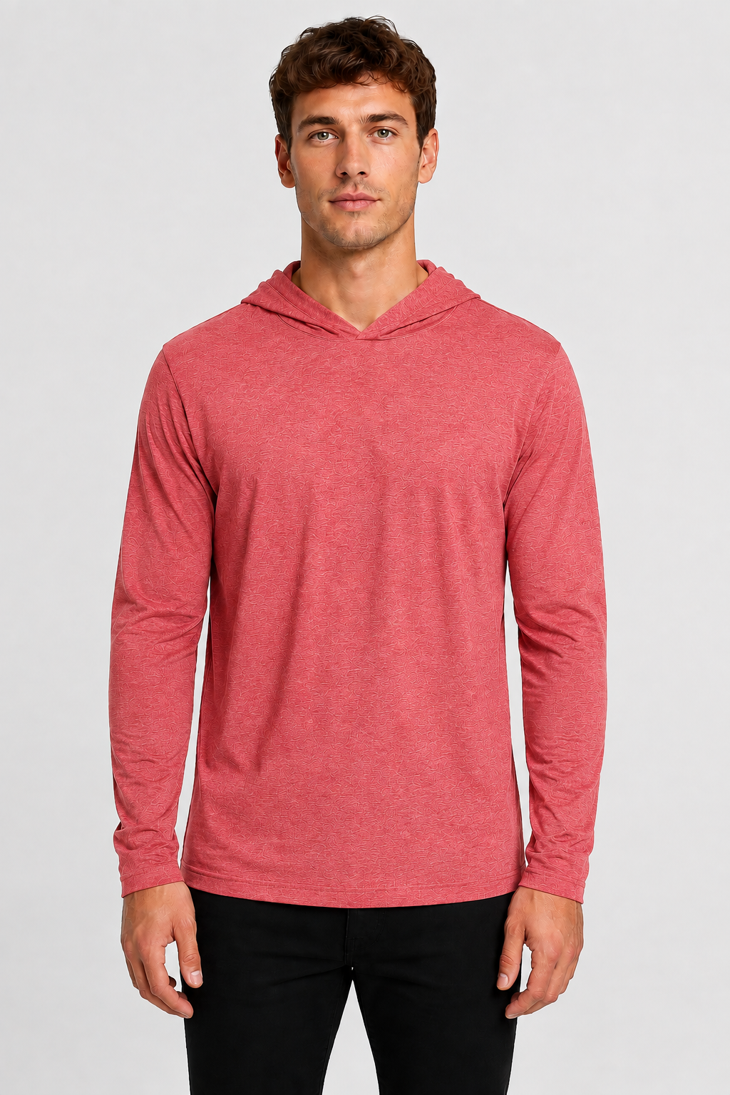 Bella + Canvas 3512 Unisex Jersey Long Sleeve Hoodie | Custom Printed Lightweight Hooded T-Shirt