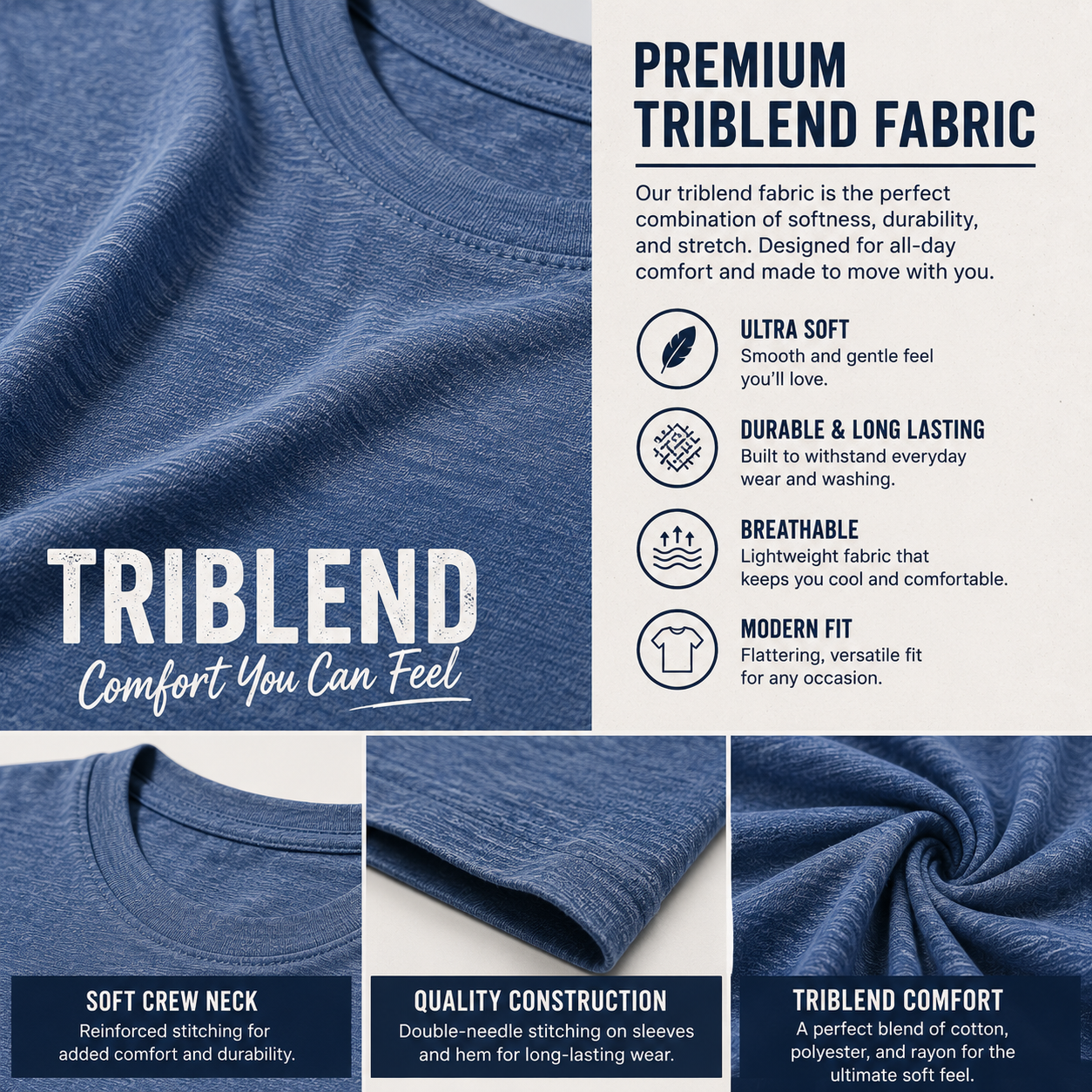 Bella + Canvas Women's TriBlend T-Shirt |  Soft Premium Tee (6413)