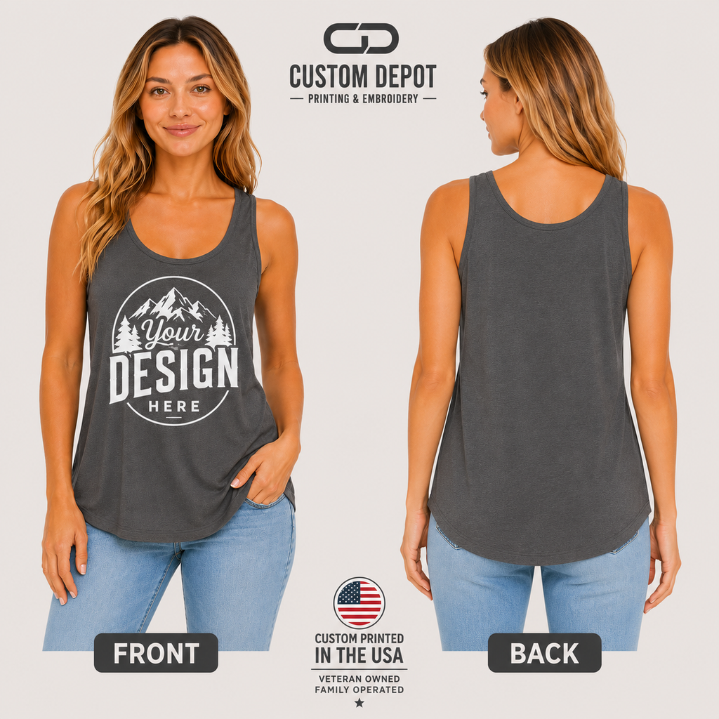 Bella + Canvas Women's Flowy Tank Top | Soft Poly-Viscose (8800)