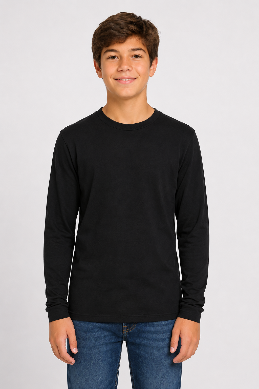 Bella + Canvas Youth Long Sleeve Jersey Tee –  Airlume Cotton (3501Y)