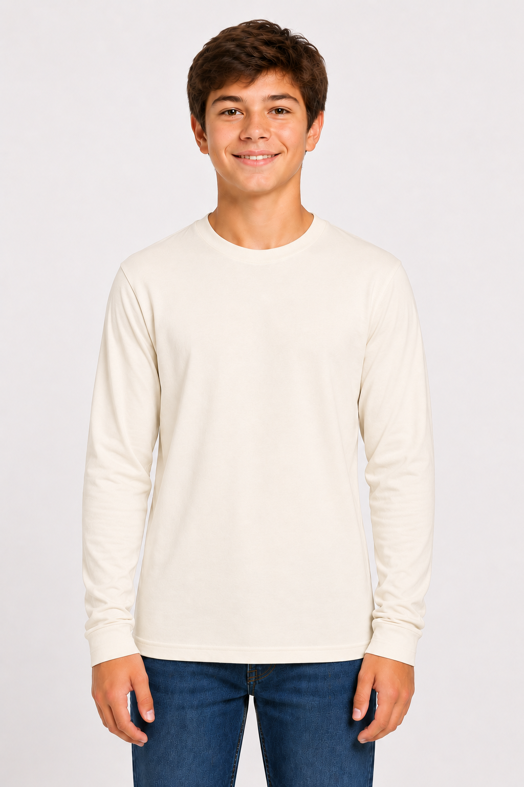 Bella + Canvas Youth Long Sleeve Jersey Tee –  Airlume Cotton (3501Y)