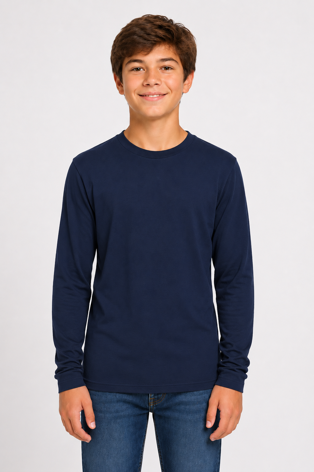 Bella + Canvas Youth Long Sleeve Jersey Tee –  Airlume Cotton (3501Y)