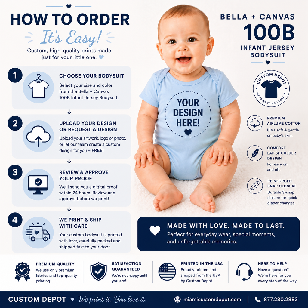 Bella + Canvas  Infant Baby Jersey Bodysuit (100B)