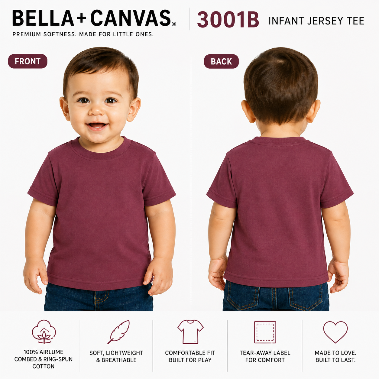 Bella + Canvas Infant Jersey Tee (3001B)