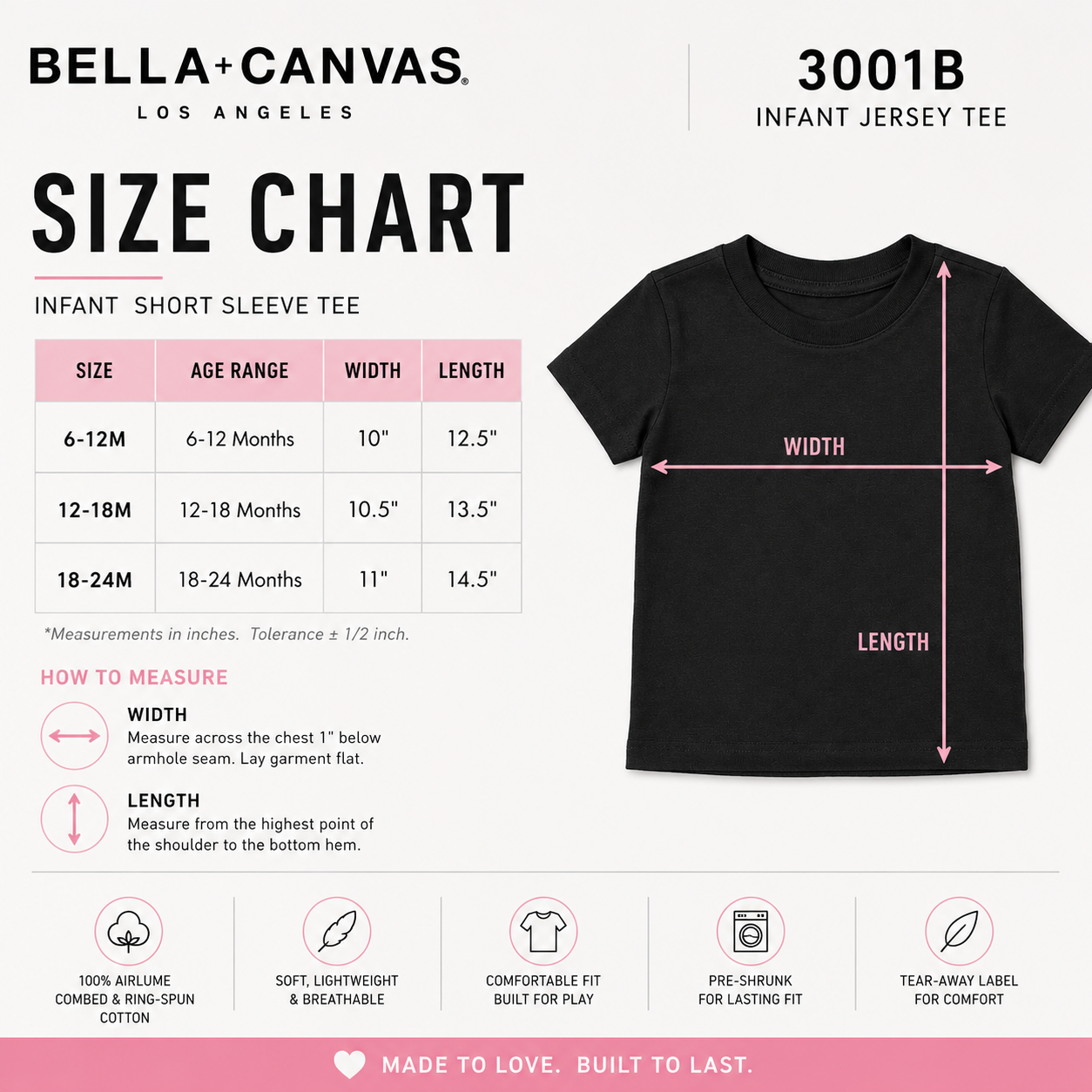 Bella + Canvas Infant Jersey Tee (3001B)