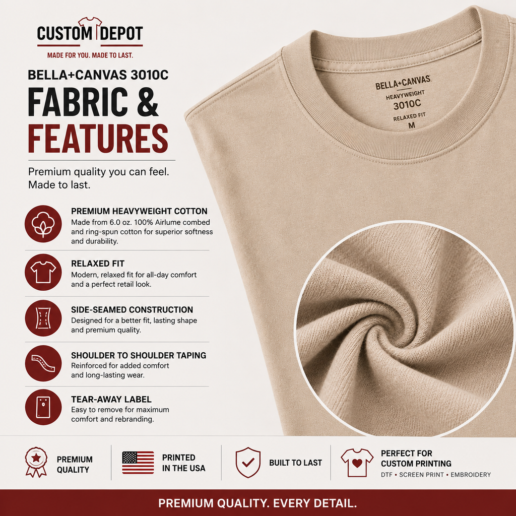 Bella + Canvas  Adult Unisex Heavyweight Relaxed Tee (3010C)