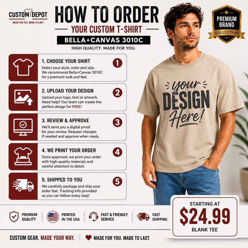 Bella + Canvas  Adult Unisex Heavyweight Relaxed Tee (3010C)