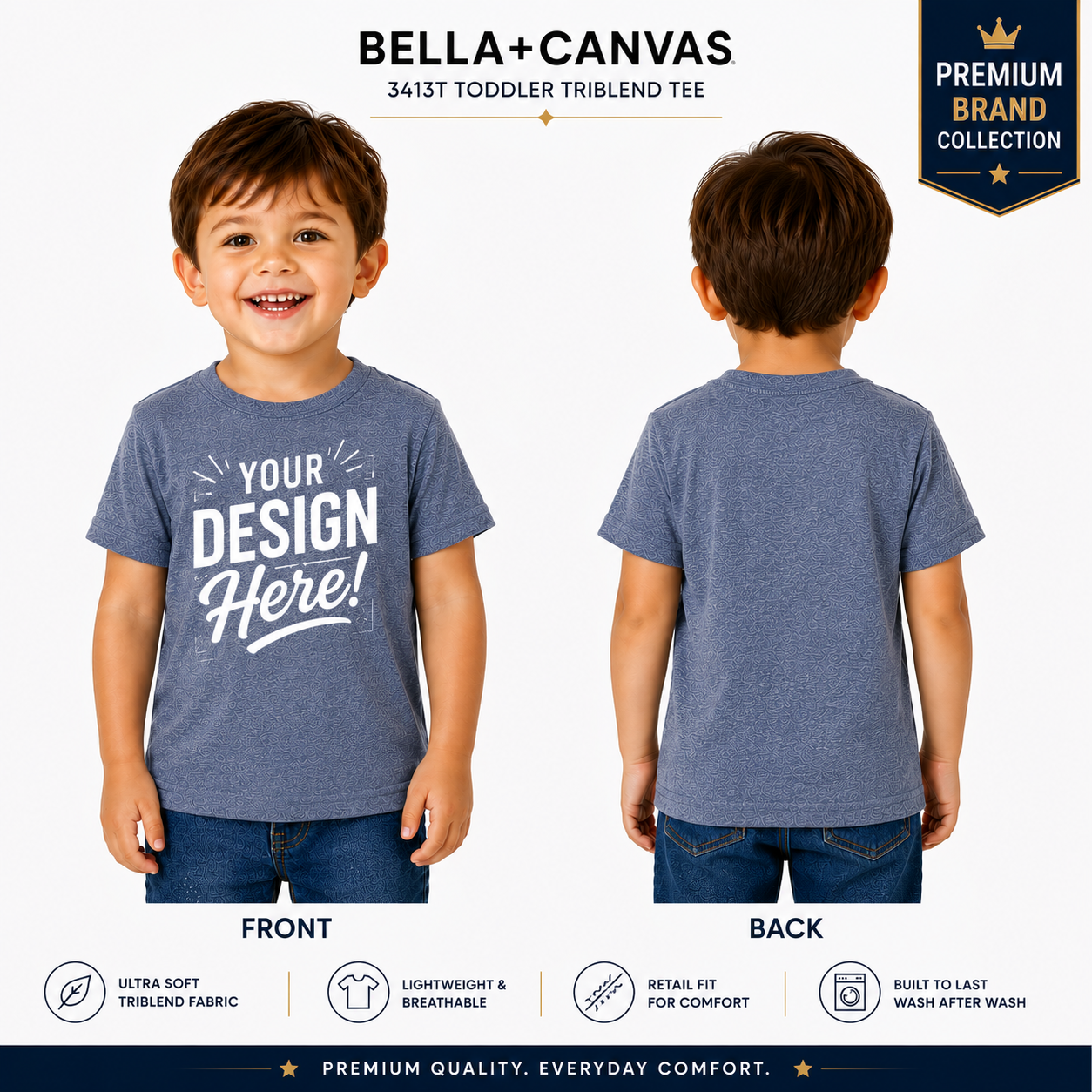 Bella + Canvas Toddler Triblend T-Shirt (3413T)