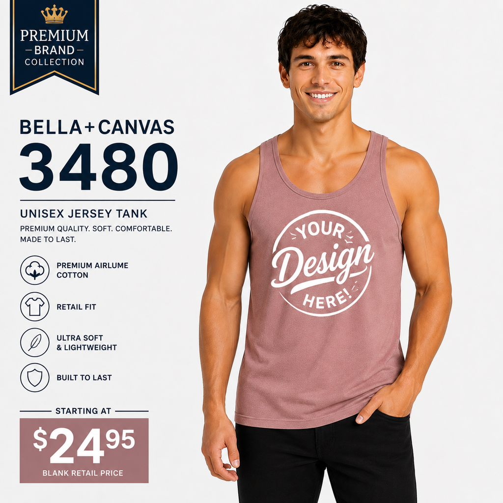 Bella + Canvas Adult Unisex Jersey Muscle Tank (3480)
