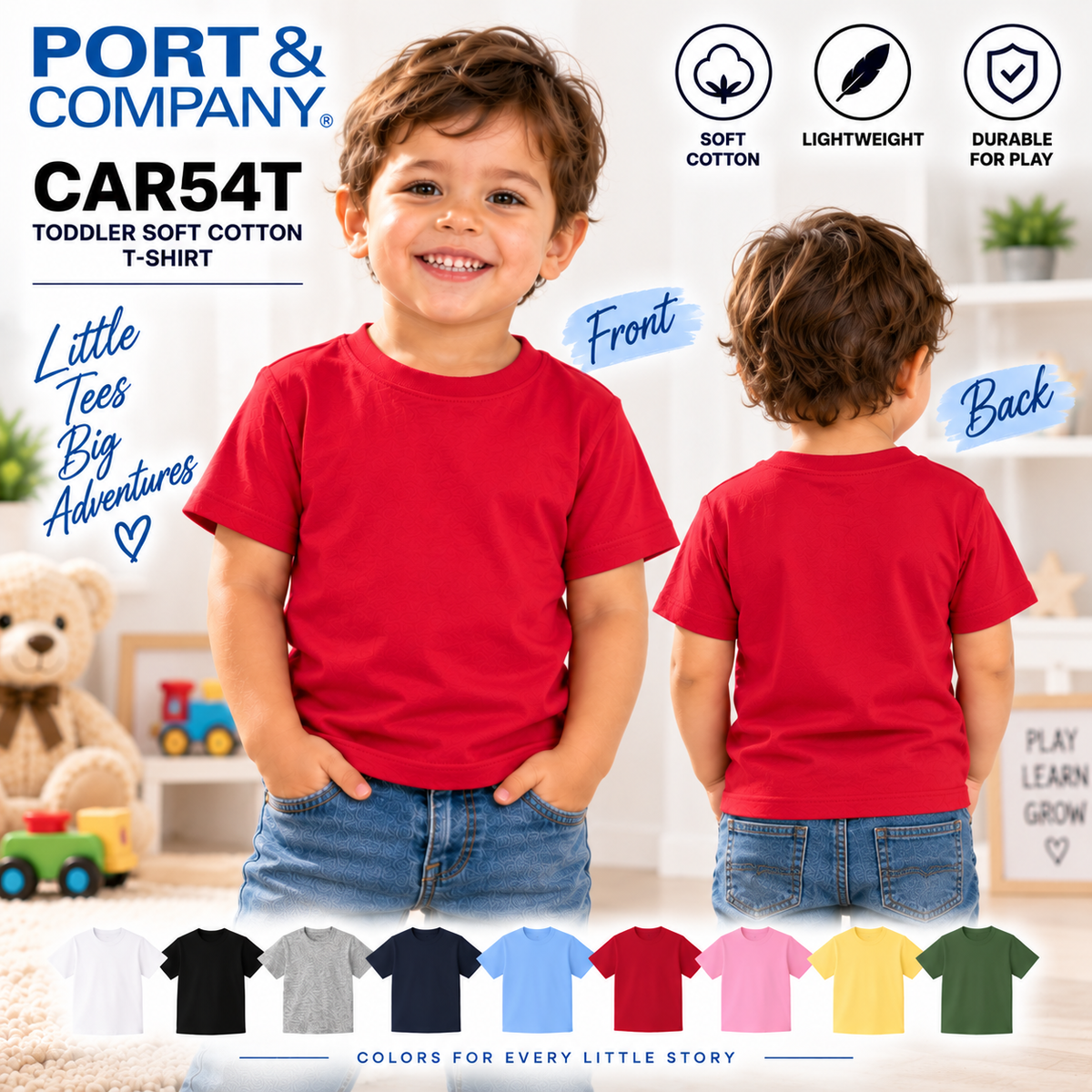 Port & Company Toddler Soft Cotton T-Shirt (CAR54T)