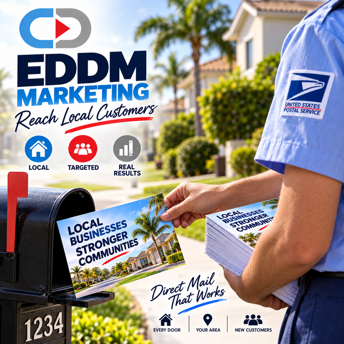 8.5" x 11" EDDM Postcards – Full Color Printing, Mailing Preparation & Postage Included