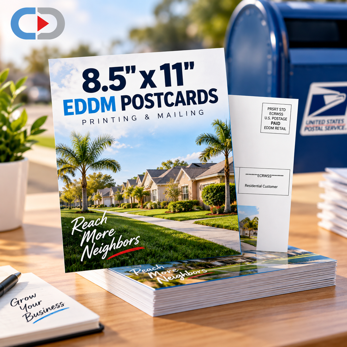 8.5" x 11" EDDM Postcards – Full Color Printing, Mailing Preparation & Postage Included