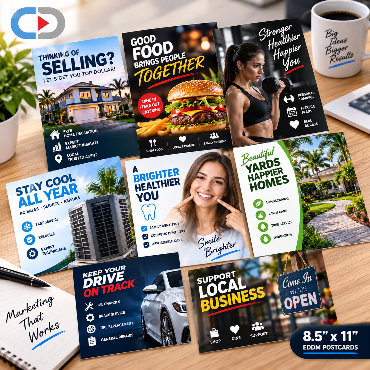 8.5" x 11" EDDM Postcards – Full Color Printing, Mailing Preparation & Postage Included