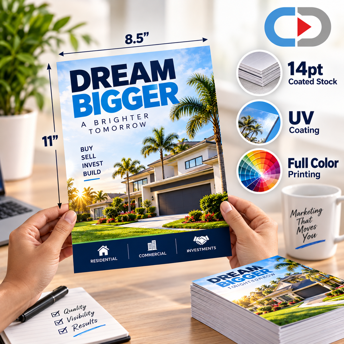 8.5" x 11" EDDM Postcards – Full Color Printing, Mailing Preparation & Postage Included