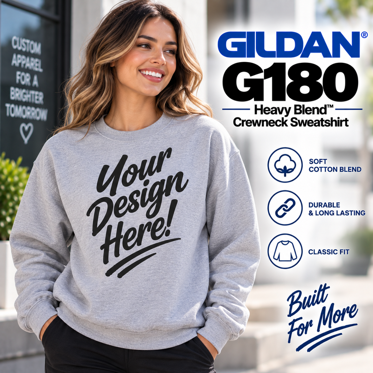 Gildan Unisex Heavy Blend™ Crewneck Sweatshirt (G180)
