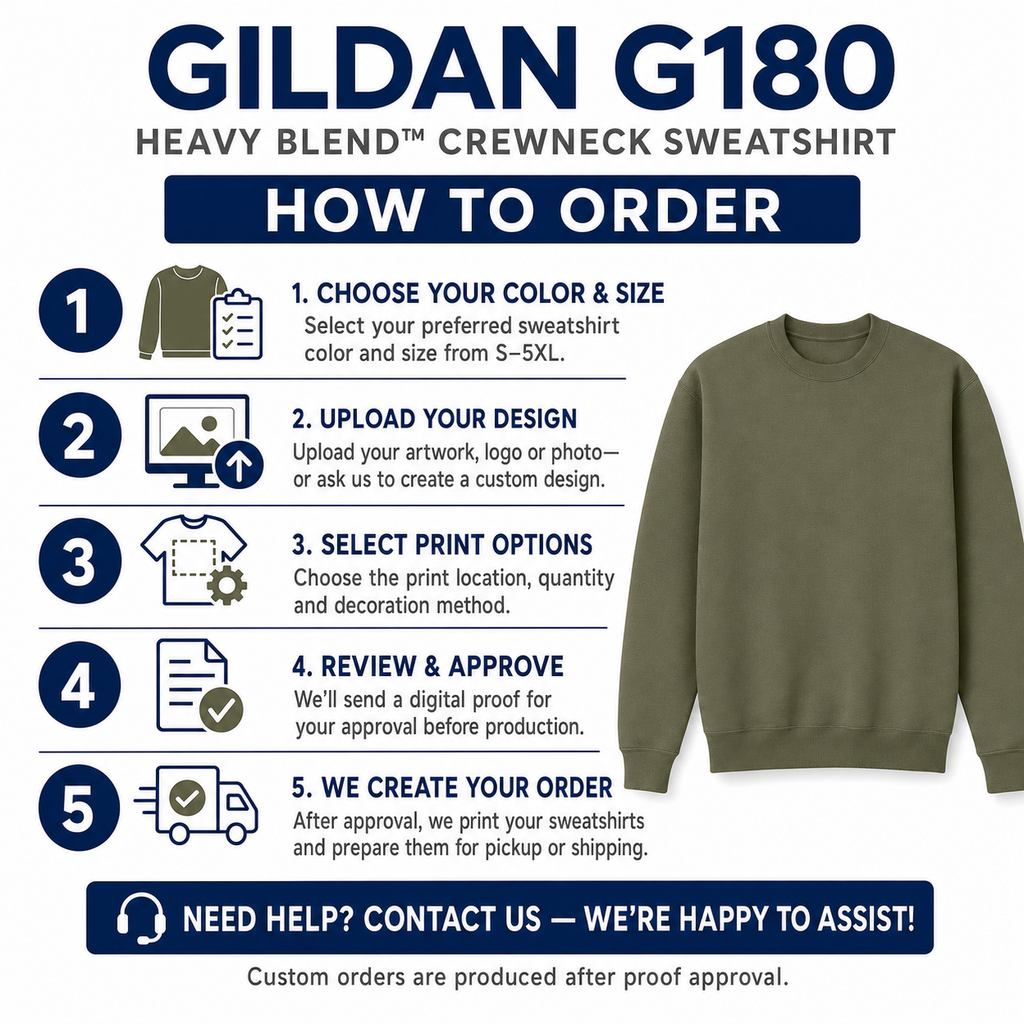 Gildan Unisex Heavy Blend™ Crewneck Sweatshirt (G180)