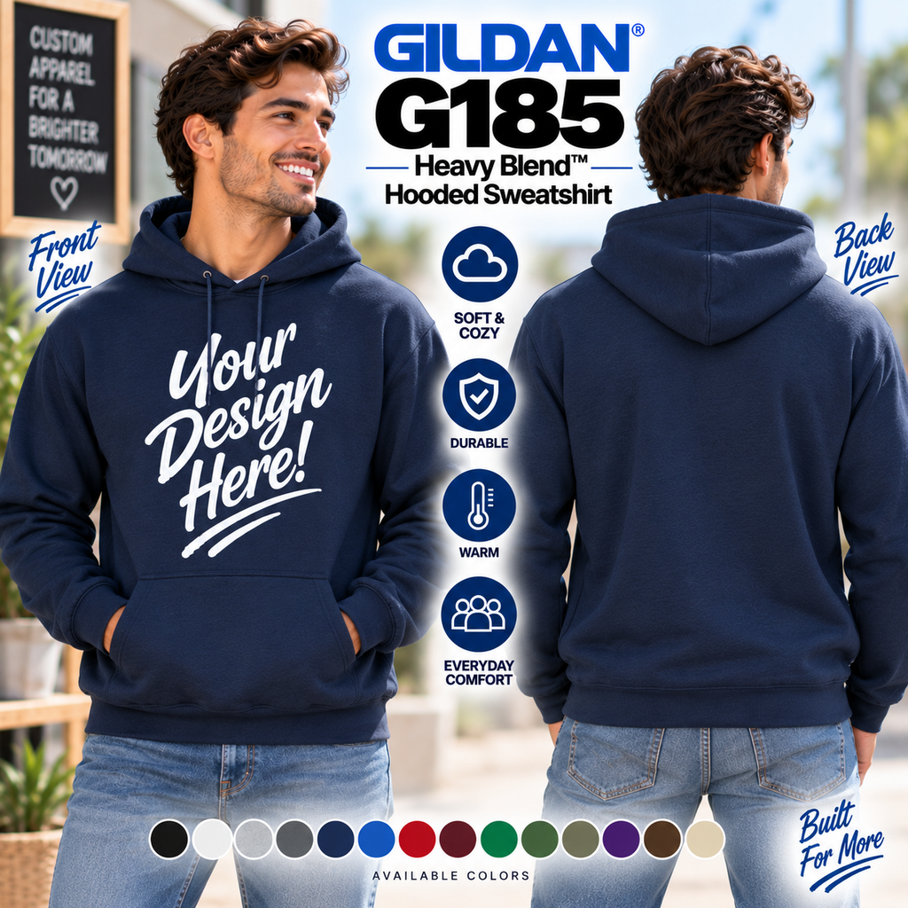 Gildan Unisex Heavy Blend™ Hooded Sweatshirt (G185)