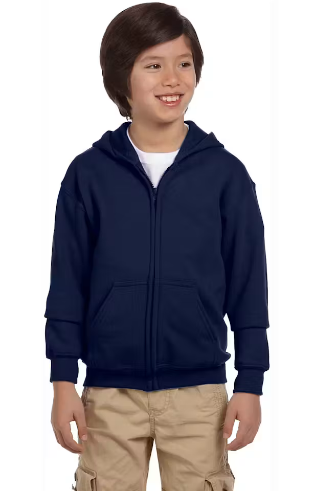 Gildan Youth Heavy Blend™ Full-Zip Hoodie (G186B)