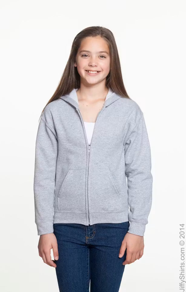 Gildan Youth Heavy Blend™ Full-Zip Hoodie (G186B)