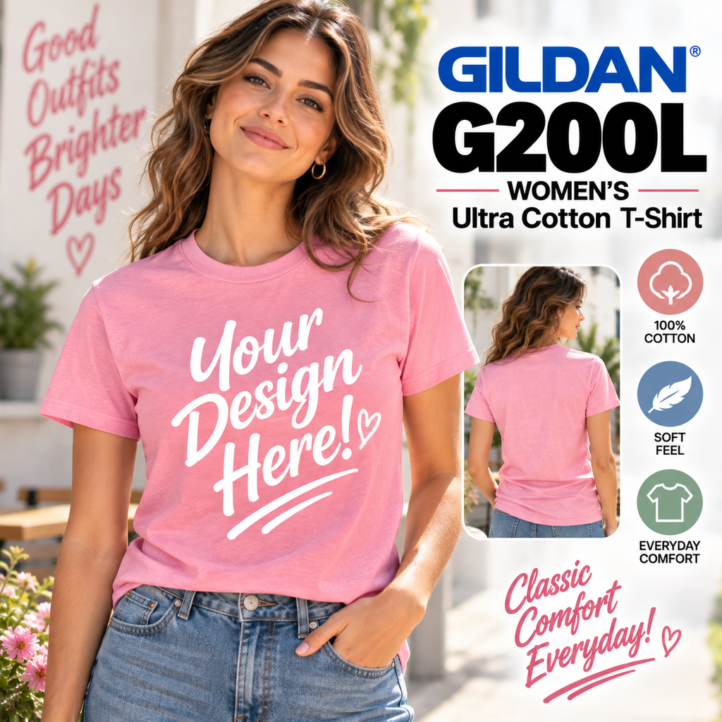 Gildan Women's Ultra Cotton T-Shirt (G200L)